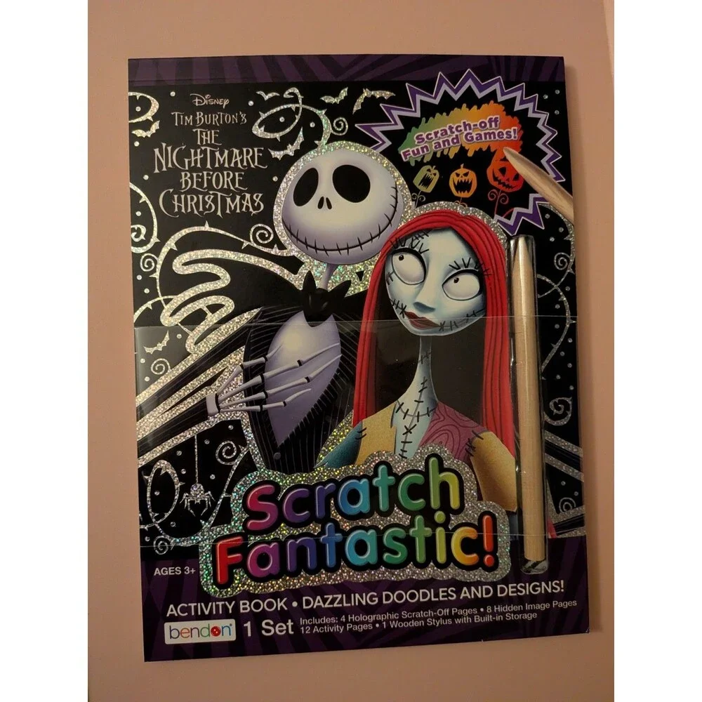 Disney The Nightmare Before Christmas Scratch Fantastic Activity Book New